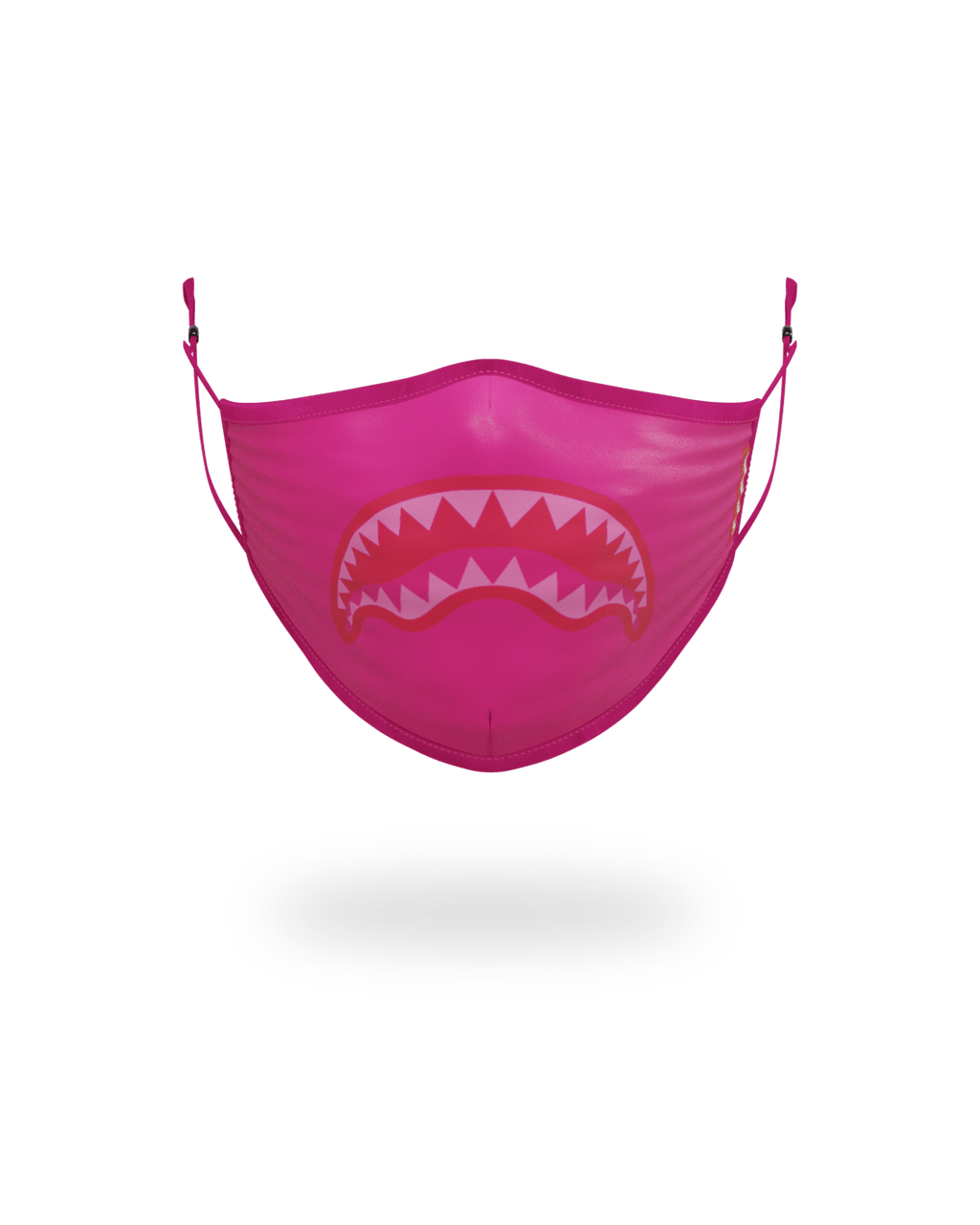 ADULT PINK SHARK FORM-FITTING FACE MASK