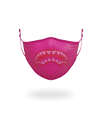 ADULT PINK SHARK FORM-FITTING FACE MASK