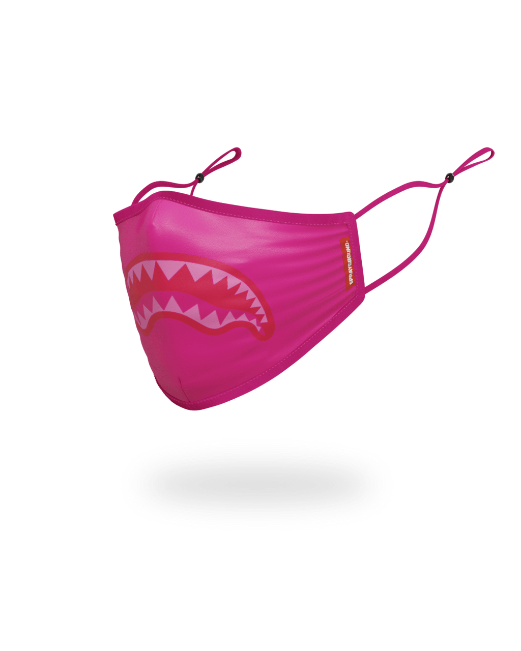 ADULT PINK SHARK FORM-FITTING FACE MASK