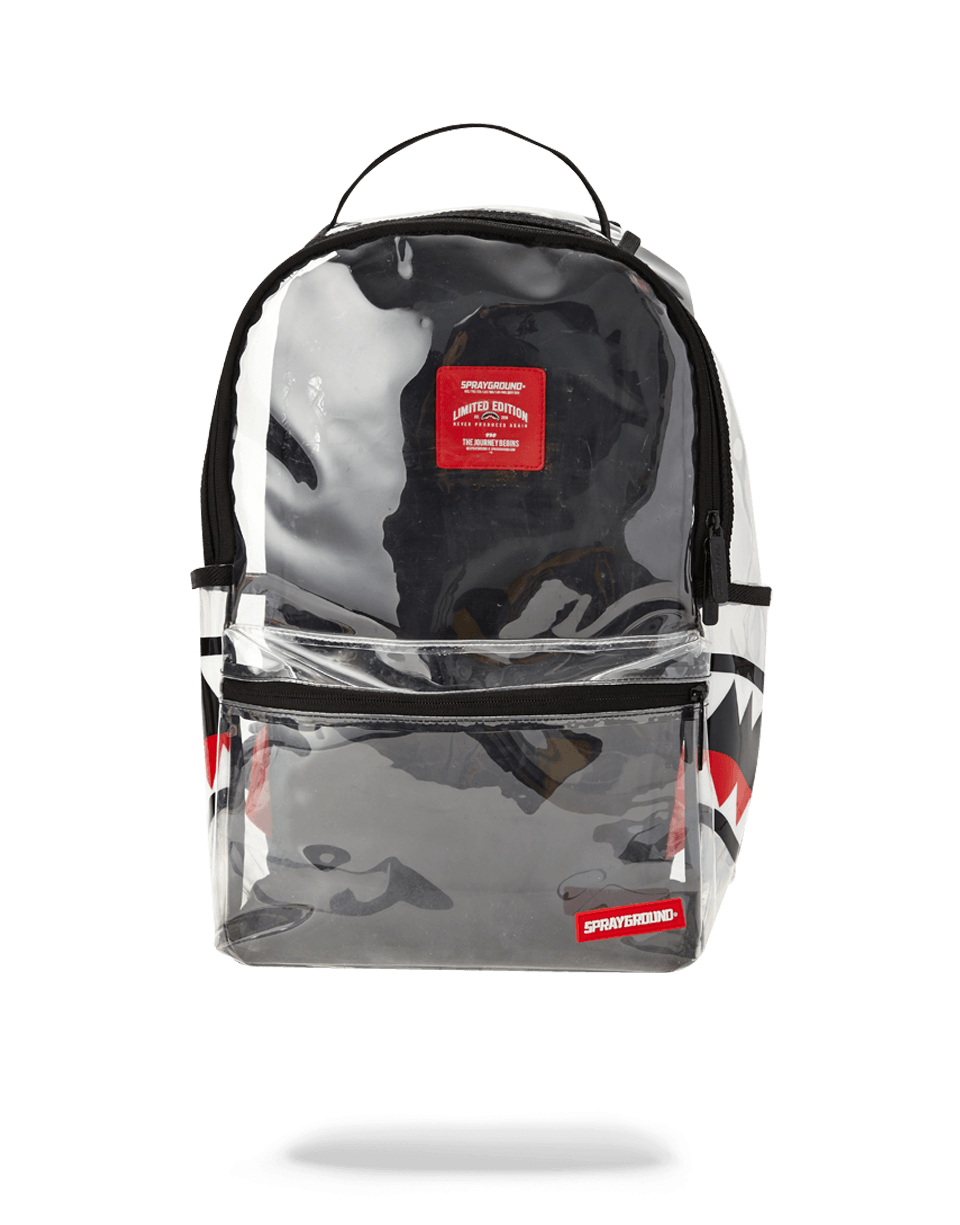 20/20 VISION DOUBLE CARGO SIDE SHARK CLEAR BACKPACK