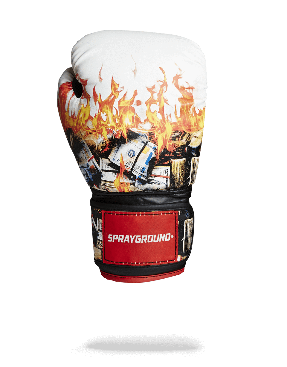 WHITE FIRE MONEY BOXING GLOVES