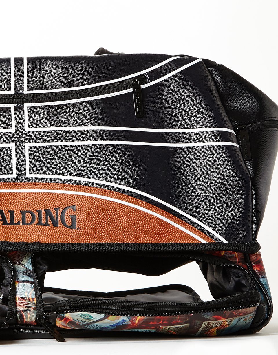 SPALDING X SPRAYGROUND FIRE MONEY SNEAKER DUFFEL