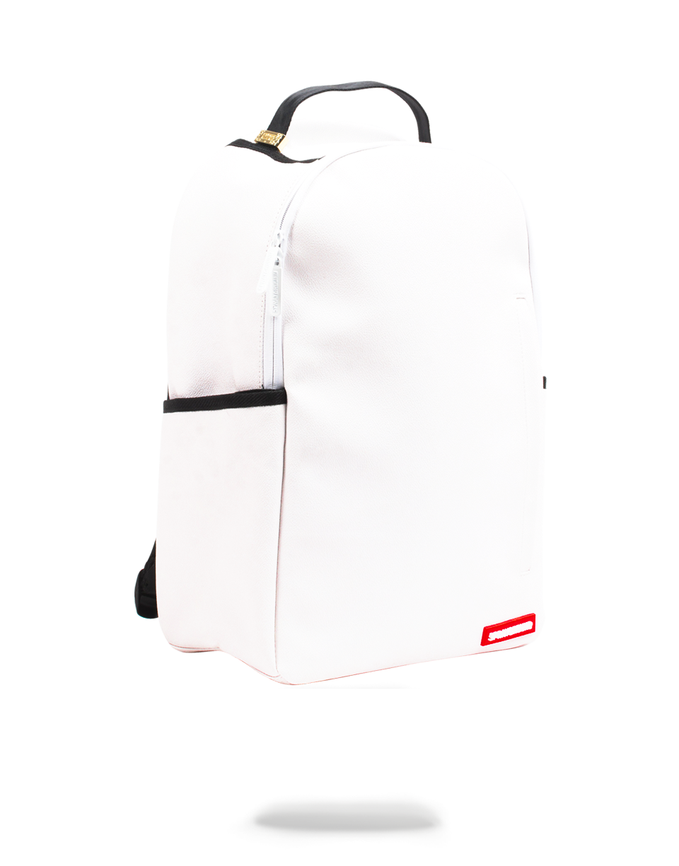 THE SPRAYGROUND DIY WHITE BACKPACK (VEGAN LEATHER & INNER MONEY LINING) & MARKERS INCLUDED