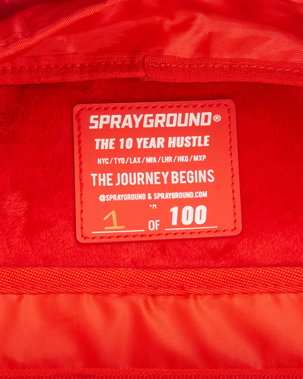 THE 10 YEAR HUSTLE BACKPACK. MYSTERY BOX. NUMBERED 1 OF 100