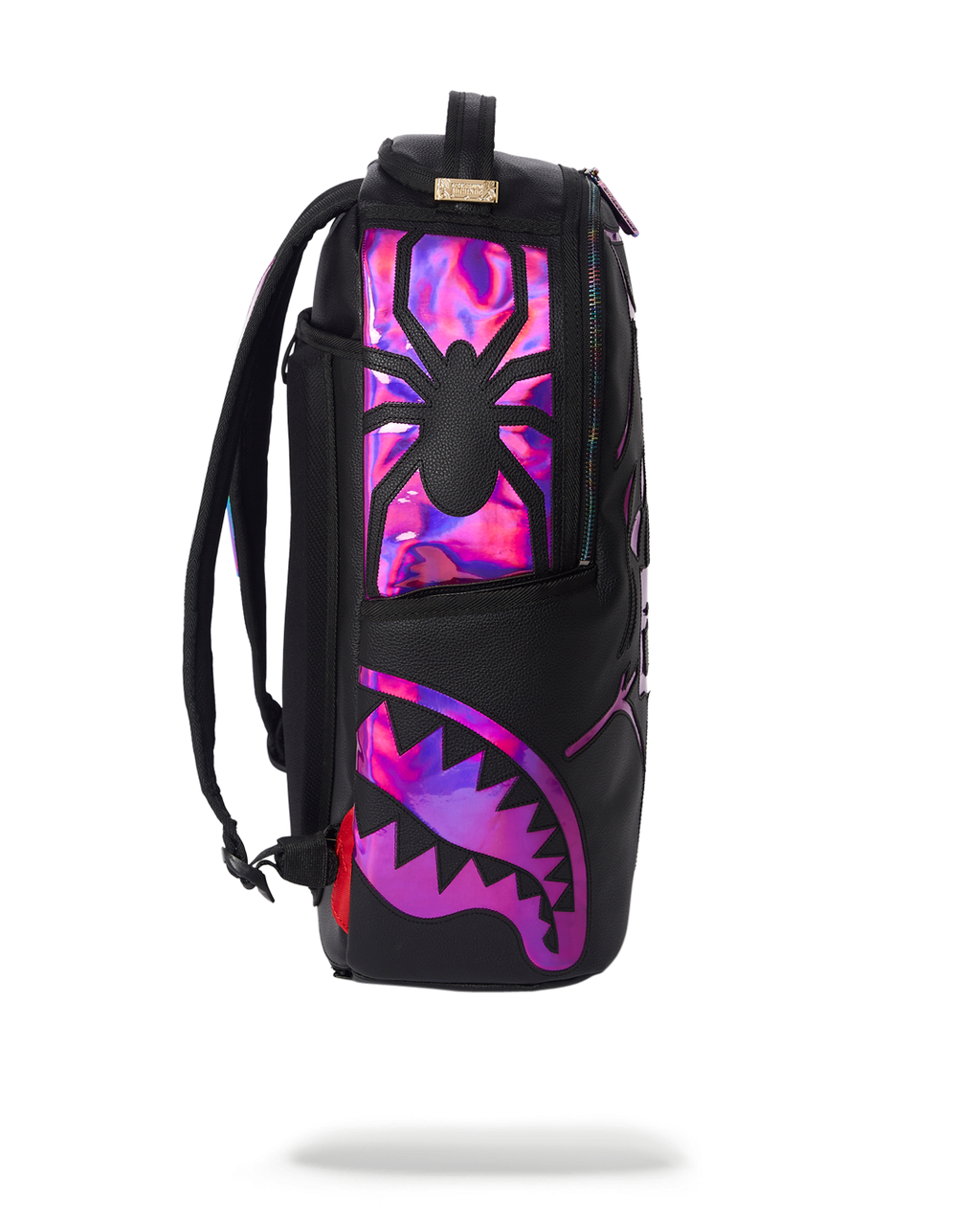 CAZZU IRIDESCENT CUT & SEW SPIDER SKULL SHARK BACKPACK (DLXV)