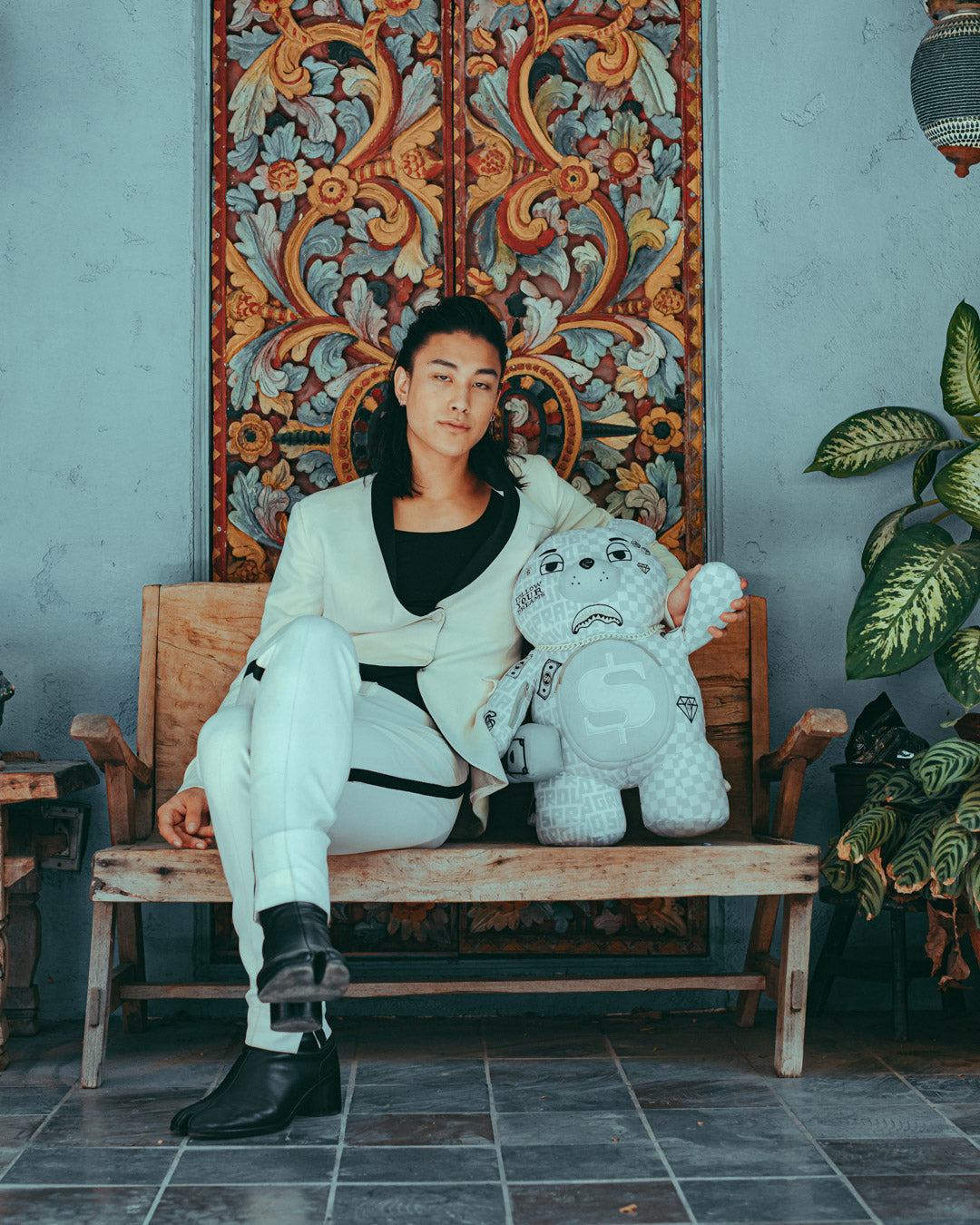 SPLIT THE CHECK (PEARL) MONEYBEAR TEDDYBEAR BACKPACK