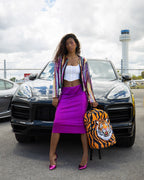 TIGER COZY VELOUR FUR BACKPACK