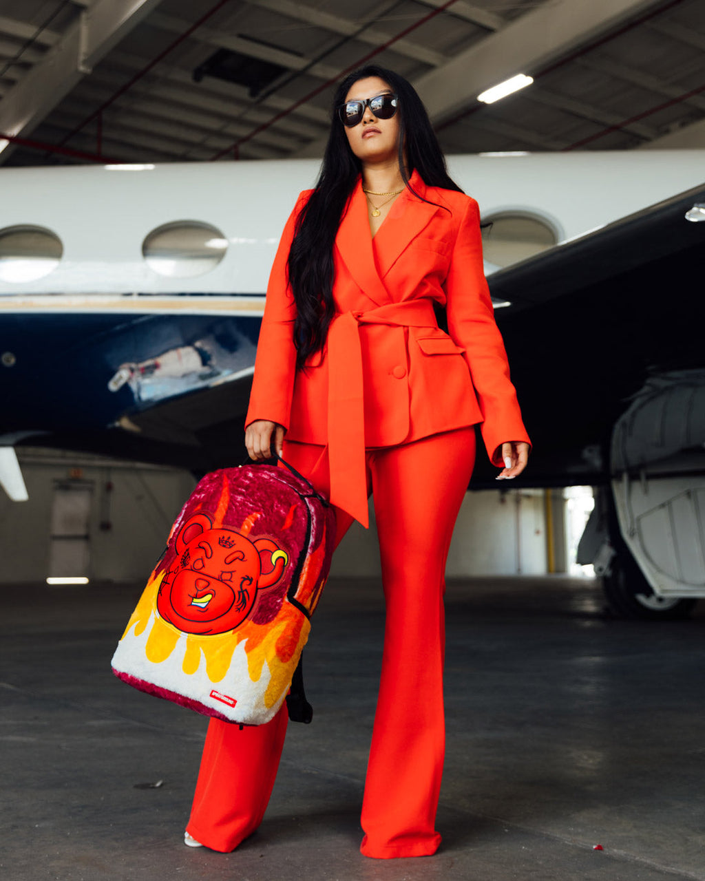 DIABLO COZY VELOUR FUR BACKPACK