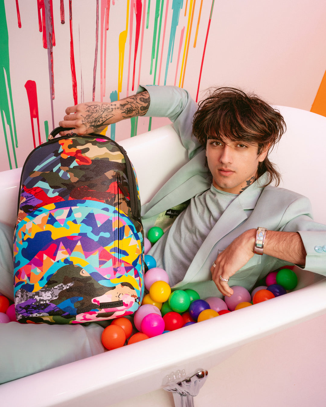 SLICED AND DICED CAMO BACKPACK