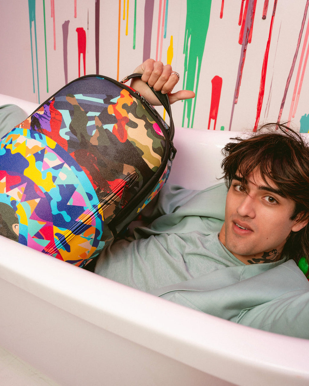 SLICED AND DICED CAMO BACKPACK