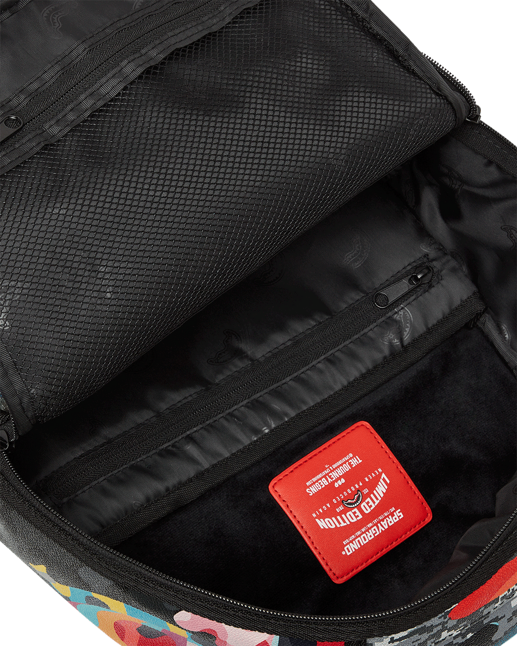SLICED AND DICED CAMO BACKPACK