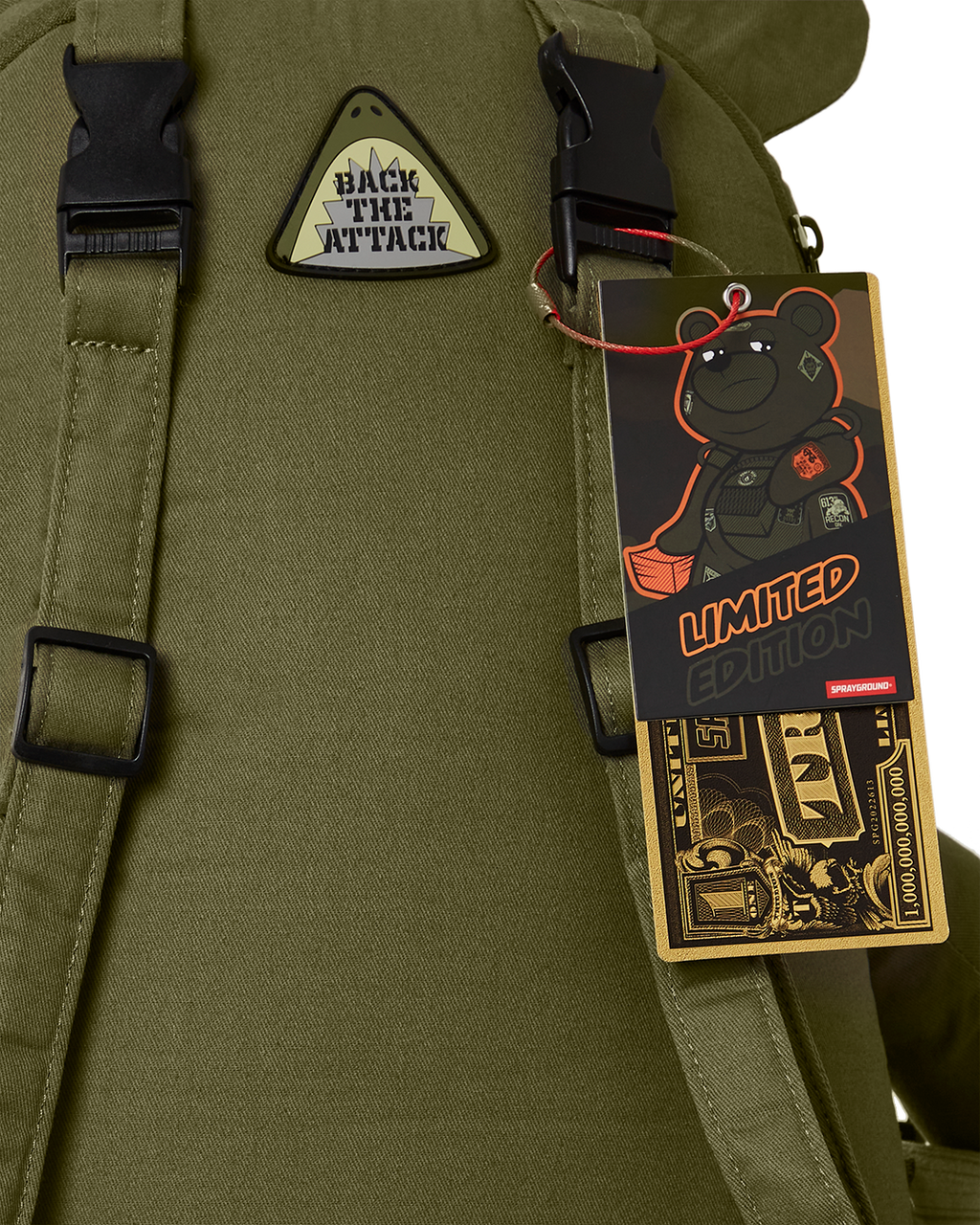 SPECIAL OPS FULL THROTTLE MONEYBEAR TEDDYBEAR BACKPACK