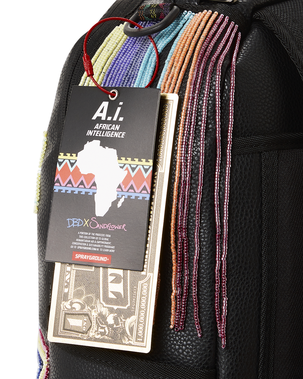 STAR RACER A.I.7 SANDFLOWER COLLAB BEADED BACKPACK