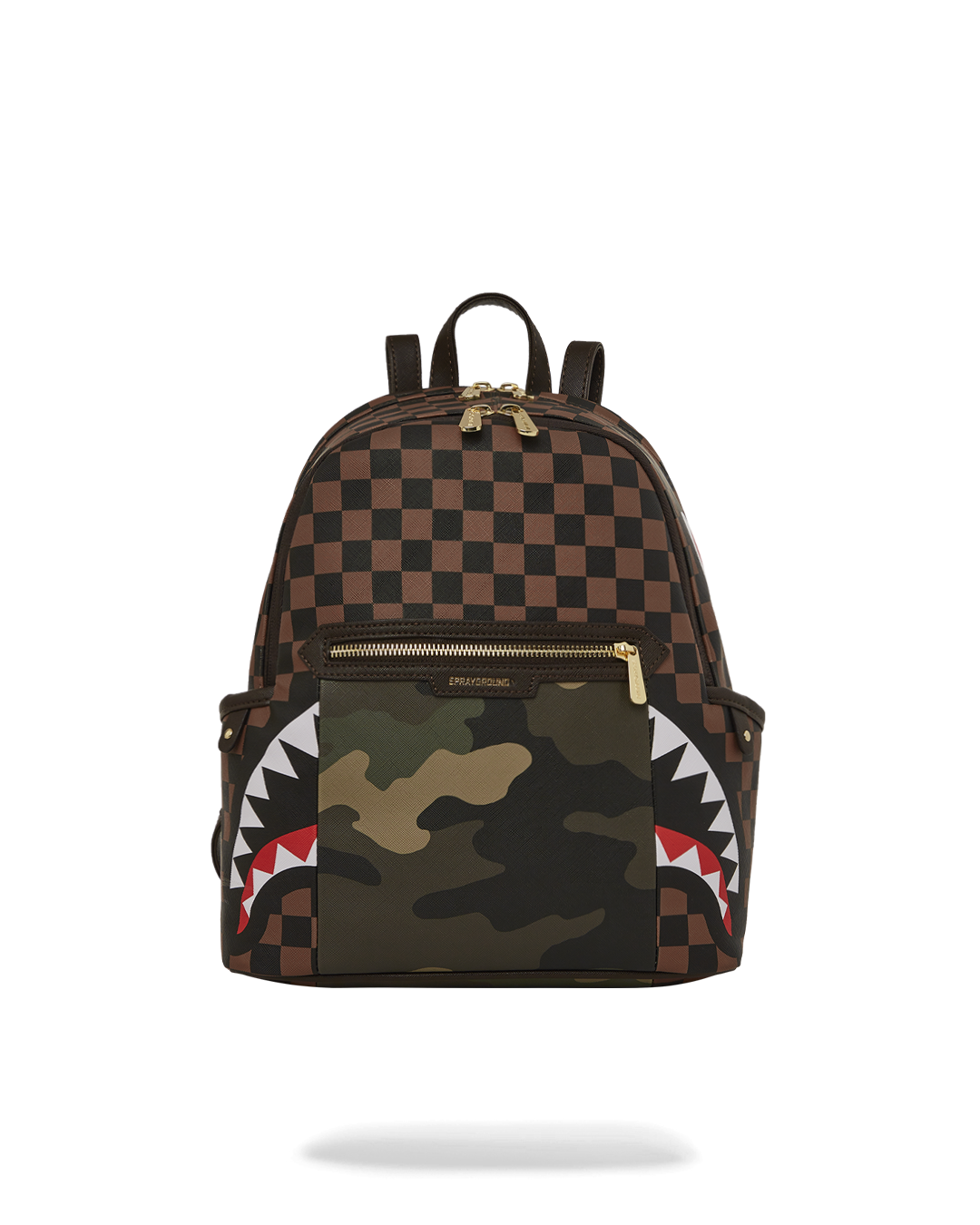 EXTERIOR GOLD ZIP POCKET SHARKS IN PARIS SAVAGE BACKPACK