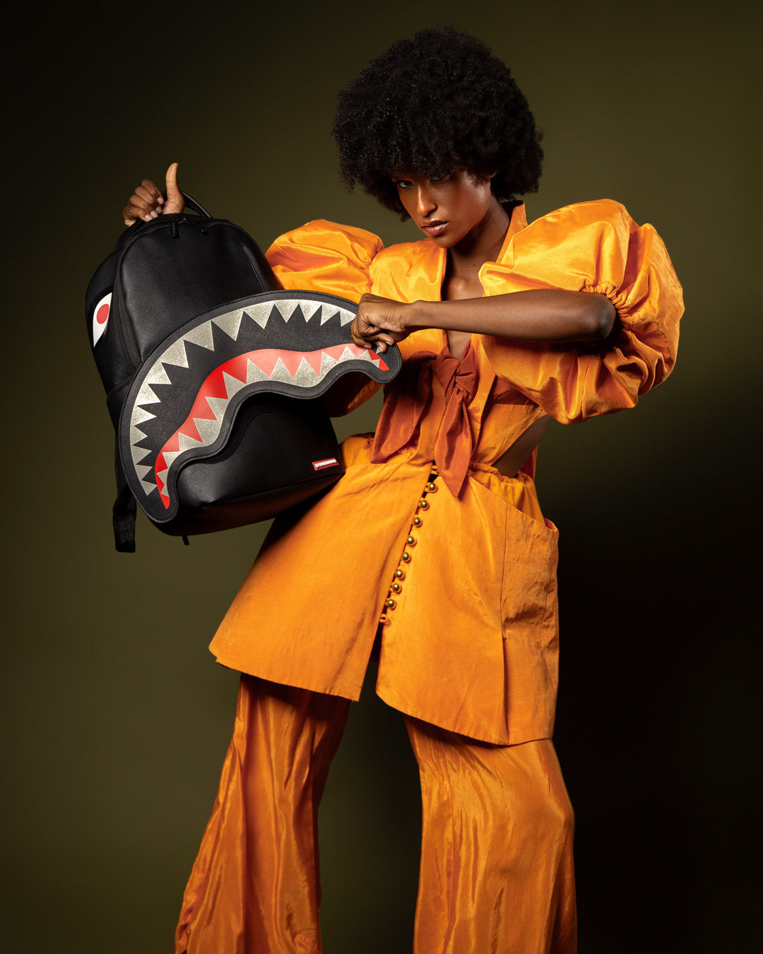 VELCRO SHARK - 3 INTERCHANGEABLE SHARKS BACKPACK (DLXV)