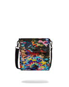 SLICED AND DICED CAMO MESSENGER SLING BAG