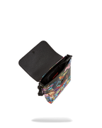 SLICED AND DICED CAMO MESSENGER SLING BAG