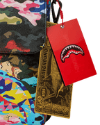 SLICED AND DICED CAMO MESSENGER SLING BAG