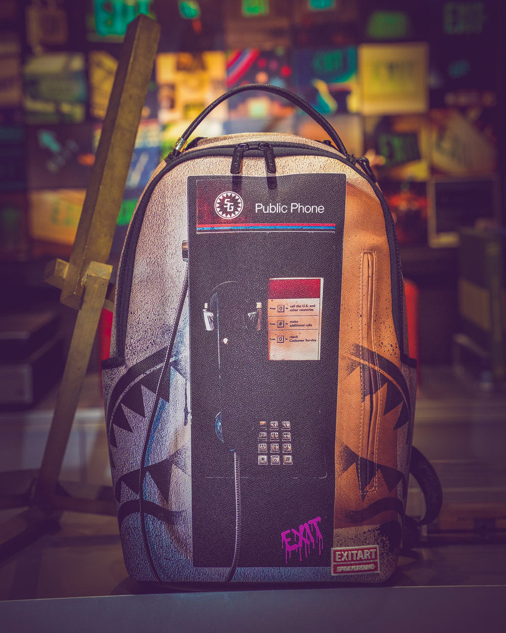EXIT NYC PAYPHONE BACKPACK