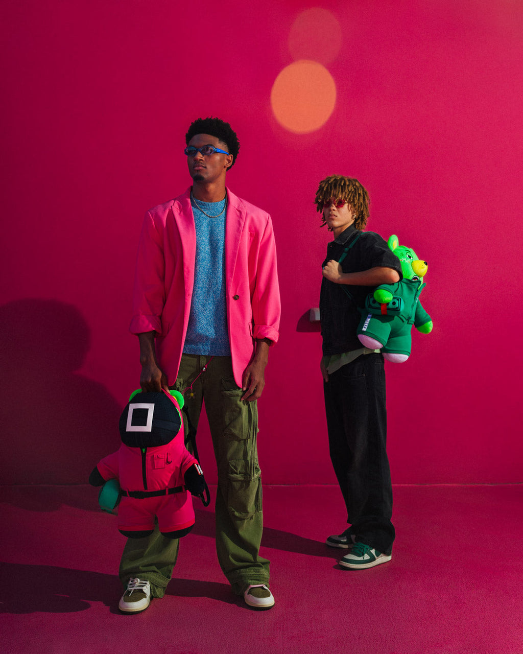 SQUID GAME COLLAB PINK SOLDIERS BEAR BACKPACK