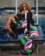 THE WILD ONE SHARKNAUTICS HARDSHELL CARRY-ON LUGGAGE