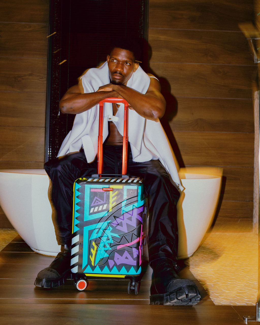 A.I. PATH TO THE FUTURE III HARDSHELL CARRY-ON LUGGAGE - SANDFLOWER COLLAB