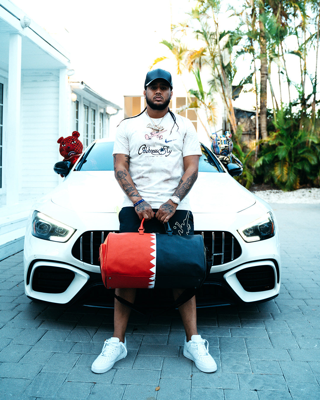 VERTICAL SHARK CUT & SEW DUFFLE