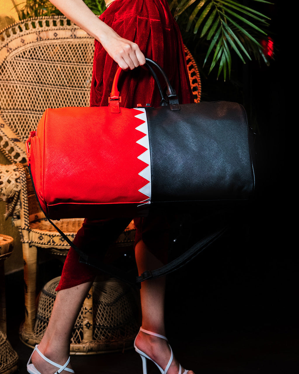 VERTICAL SHARK CUT & SEW DUFFLE