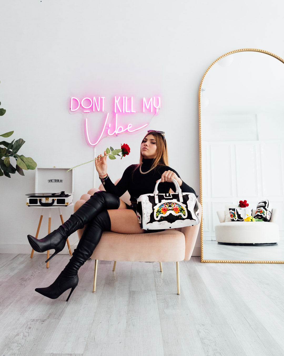 THE FLORAL CUT MINI DUFFLE