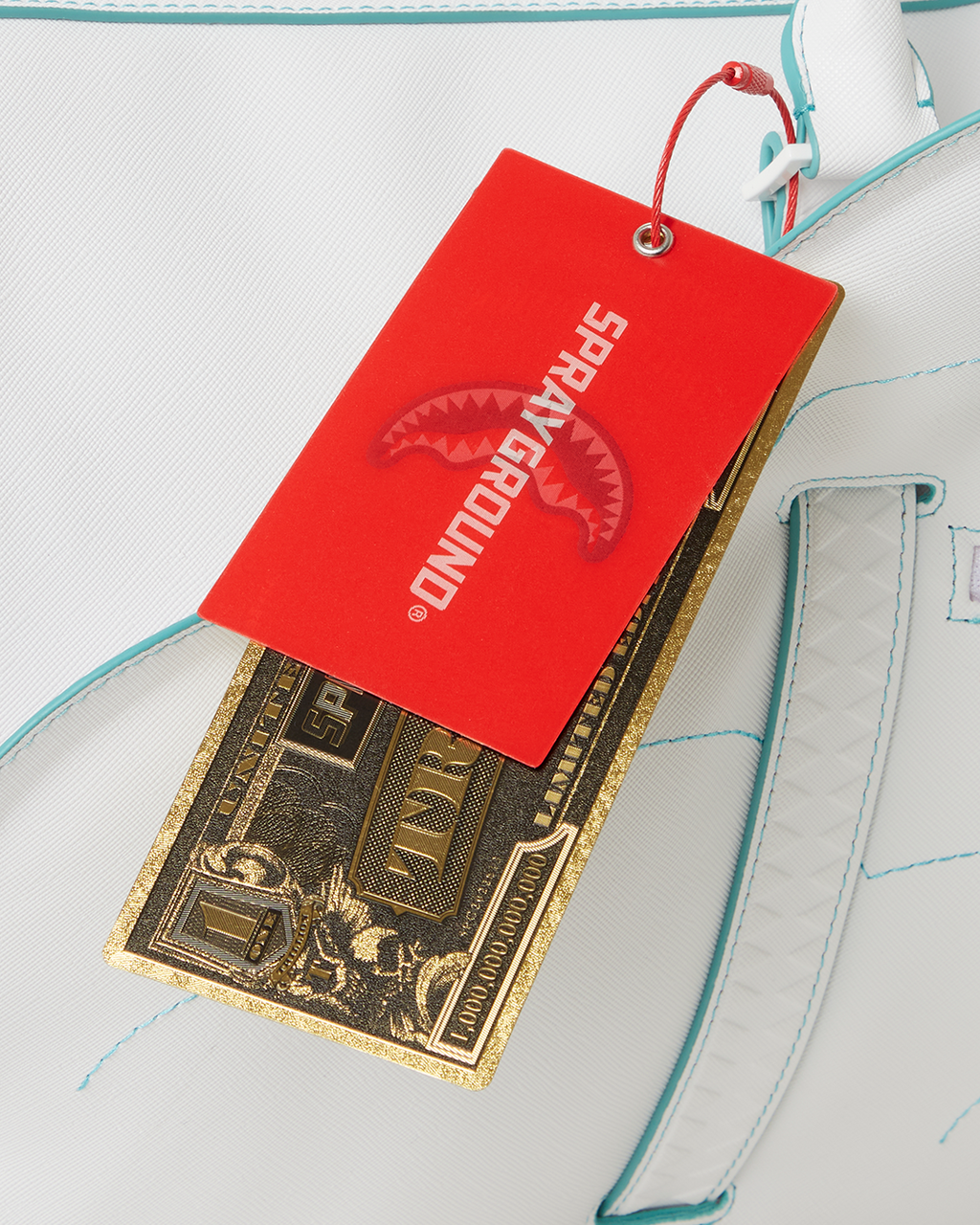 CLOUDY WITH A CHANCE OF SHARK DUFFLE