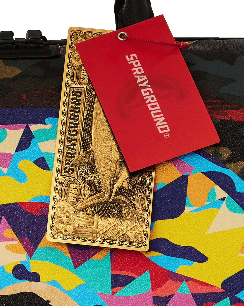 SLICED AND DICED CAMO DUFFLE