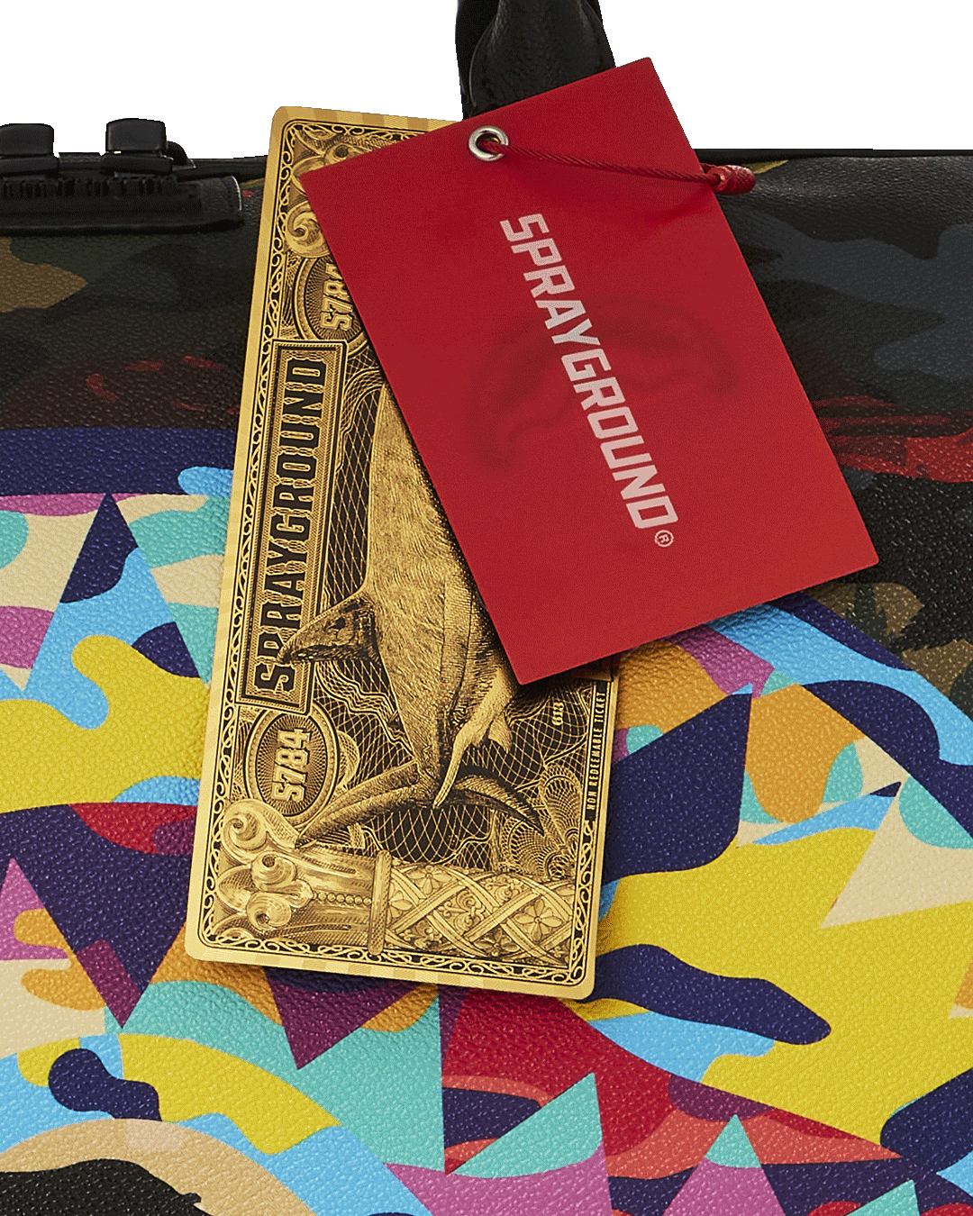 SLICED AND DICED CAMO DUFFLE