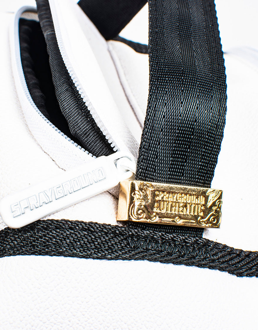 THE SPRAYGROUND DIY WHITE BACKPACK (VEGAN LEATHER & INNER MONEY LINING) & MARKERS INCLUDED