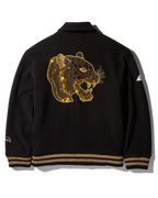 A.I.9 AFRICAN INTELLIGENCE GUILDED LEOPARD - SANDFLOWER COLLAB VARSITY JACKET