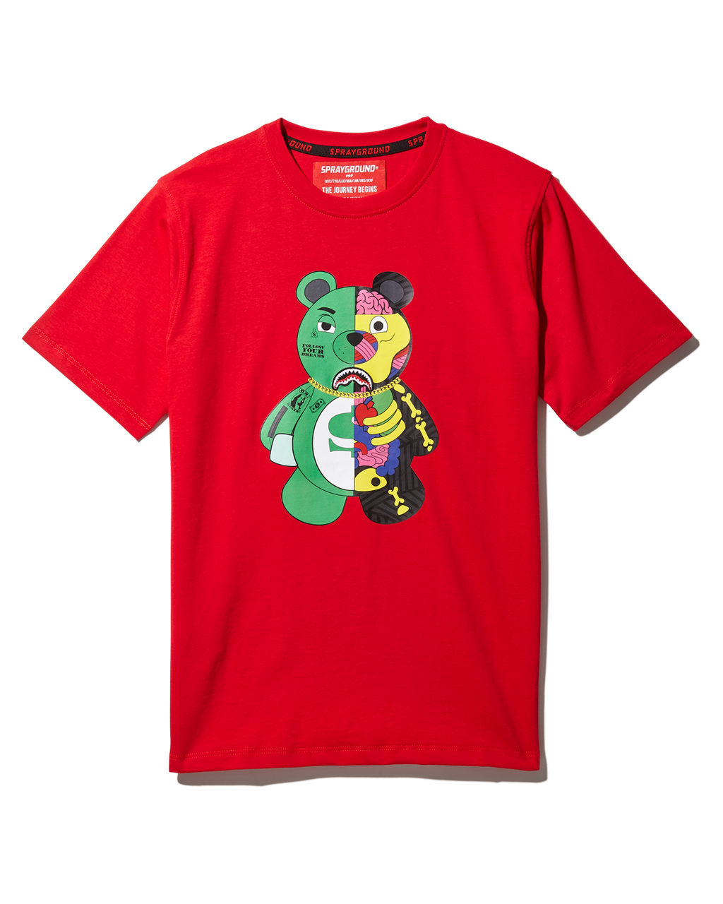 YOUTH ANATOMY BEAR T-SHIRT RED