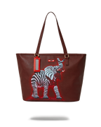 ZEBRA ELEPHANT RON ENGLISH COLLAB TOTE