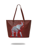 ZEBRA ELEPHANT RON ENGLISH COLLAB TOTE
