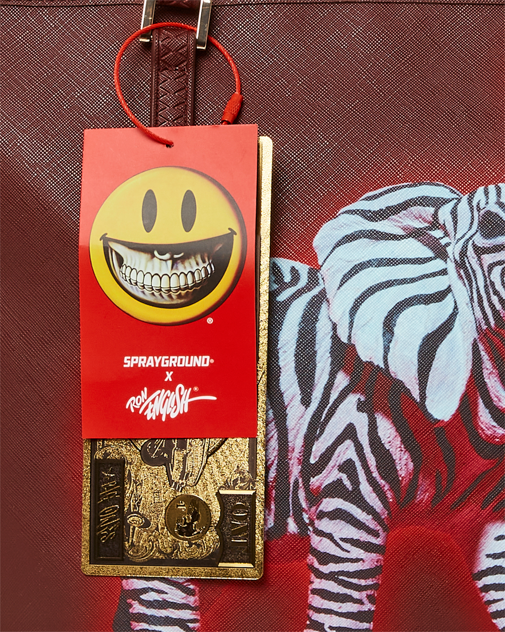 ZEBRA ELEPHANT RON ENGLISH COLLAB TOTE