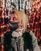 DAMAGE CONTROL STASH POCKET VEGAN LEATHER FACE MASK