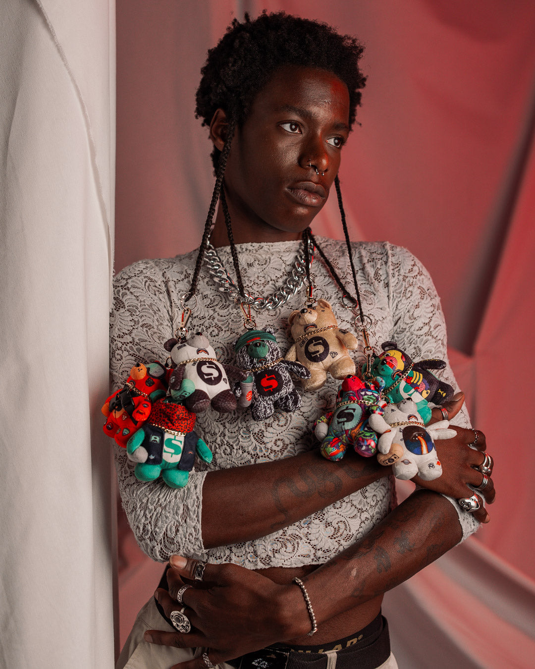 SPACED OUT BEAR KEYCHAIN