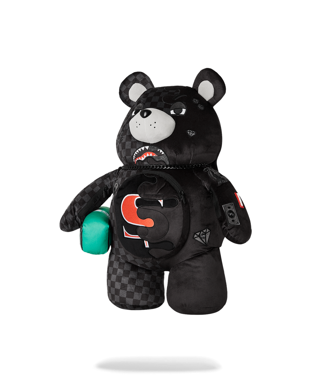 SPEED SHARK SIDE SWIPE MONEYBEAR TEDDY BEAR BACKPACK