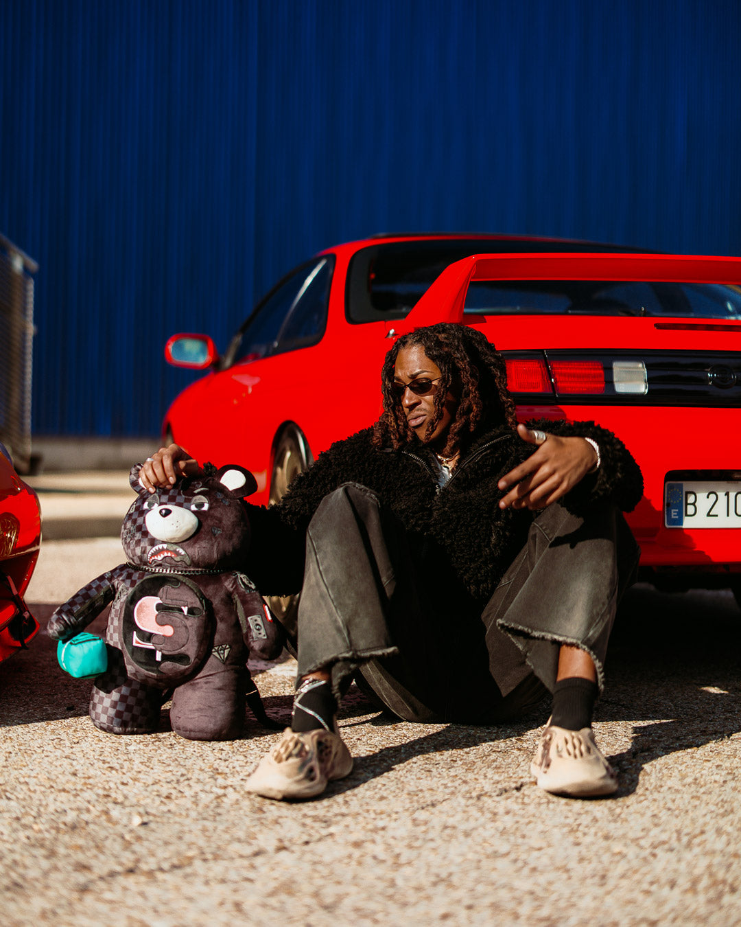 SPEED SHARK SIDE SWIPE MONEYBEAR TEDDY BEAR BACKPACK