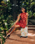 A.I. AFRICAN INTELLIGENCE ELEGANT ENERGY SHARKITECTURE CARRY-ON LUGGAGE - SANDFLOWER COLLAB