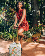 A.I. AFRICAN INTELLIGENCE ELEGANT ENERGY SHARKITECTURE CARRY-ON LUGGAGE - SANDFLOWER COLLAB