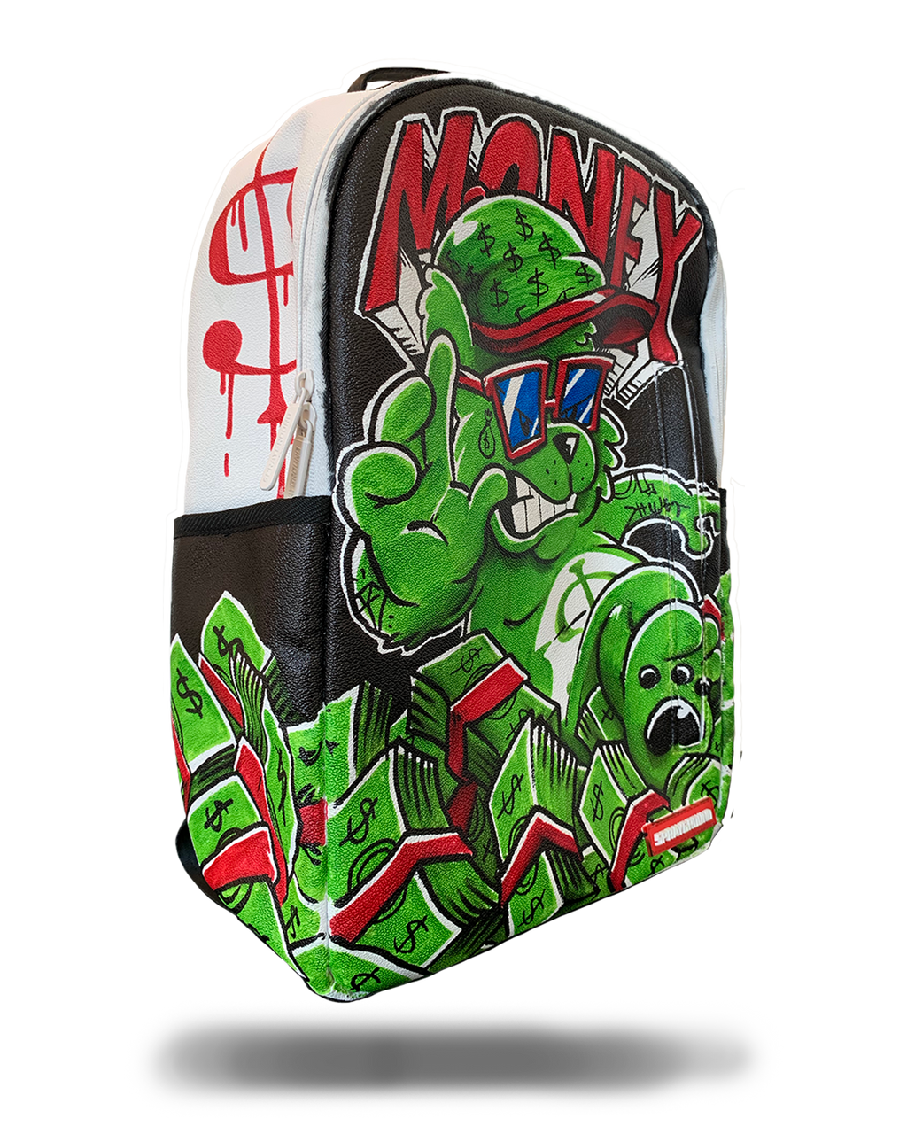 THE SPRAYGROUND DIY WHITE BACKPACK (VEGAN LEATHER & INNER MONEY LINING) & MARKERS INCLUDED