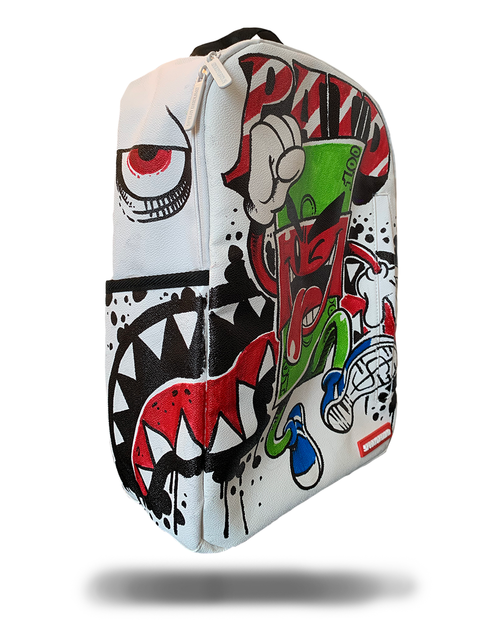 THE SPRAYGROUND DIY WHITE BACKPACK (VEGAN LEATHER & INNER MONEY LINING) & MARKERS INCLUDED